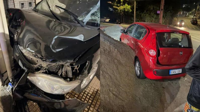 O Toyota Corolla que ela dirigia atingiu inicialmente um Fiat Pálio que estava estacionado na via e, na sequência, invadiu a calçada, atropelando o pedestre