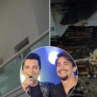 Incêndio destrói quarto; filho de Regis Danese relata prejuízo