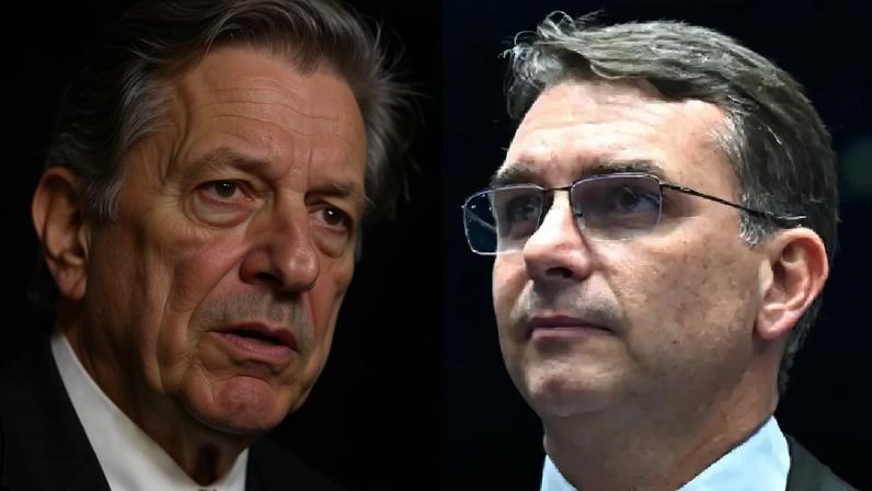 Fernnando Haddad (PT) e Flávio Bolsonaro (PL) (Jonne Roriz/Bloomberg/Getty Images e Jefferson Rudy/Agência Senado/.)