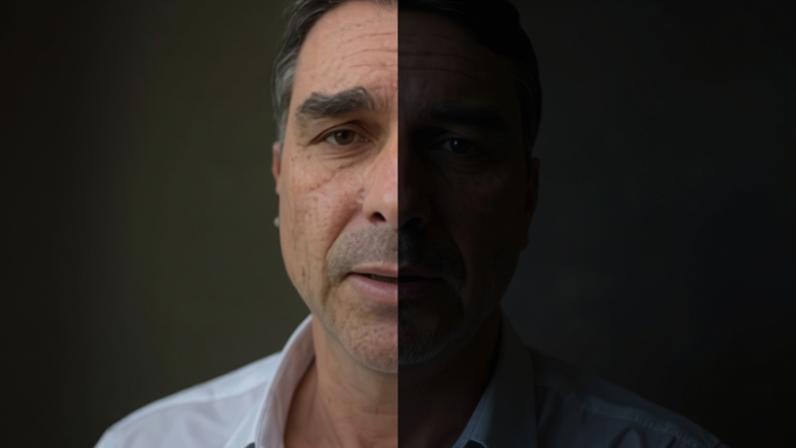 O senador e pré-candidato Flávio Bolsonaro (PL) e a ex-primeira-dama Michelle Bolsonaro