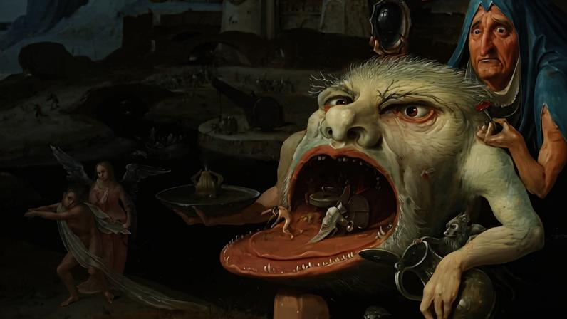 Hell by a Follower of Hieronymus Bosch, dated to the first half of the 16th century