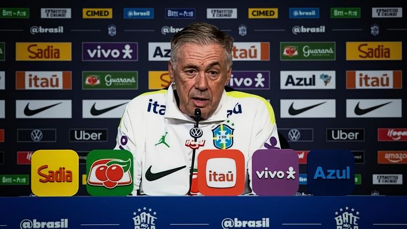 Ancelotti não revela escalação e planeja testar opções na seleção