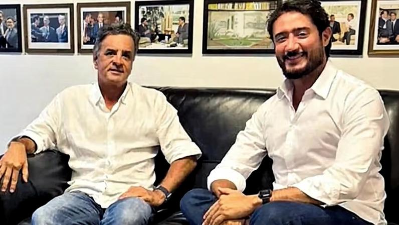 Gabriel Azevedo e Aécio Neves. Foto: reprodução