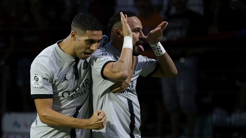Hakimi e Neymar no PSG