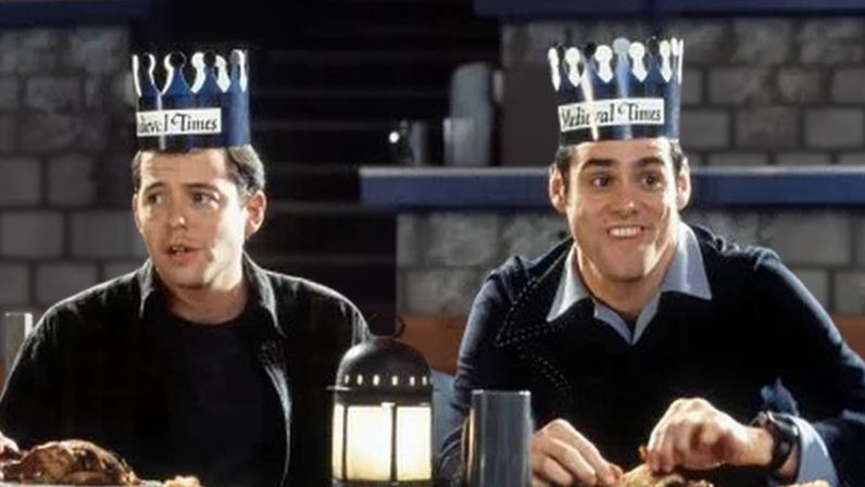 Matthew Broderick e Jim Carrey em cena de "O Pentelho"