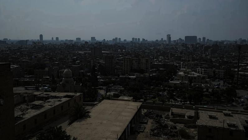 A view of Cairo city buildings seen from the top of Saladin Citadel.