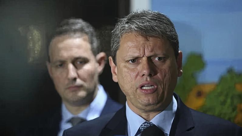 O governador de São Paulo, Tarcísio de Freitas (Republicanos)