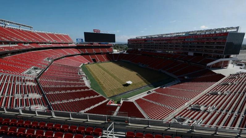 SANTA CLARA, CALIFORNIA - APRIL 14: A general view of Levi's Stadium, which for the 2026 FIFA World Cup will be called San Francisco Bay Area Stadium, on April 14, 2026, in San Francisco, California. The stadium will host six matches for the 2026 FIFA World Cup. (Photo by Ezra Shaw/Getty Images)