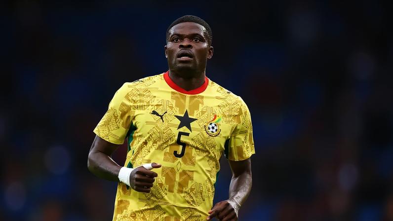 Thomas Partey, de Gana, durante o jogo amistoso contra País de Gales - (Catherine Ivill - AMA/Getty Images)