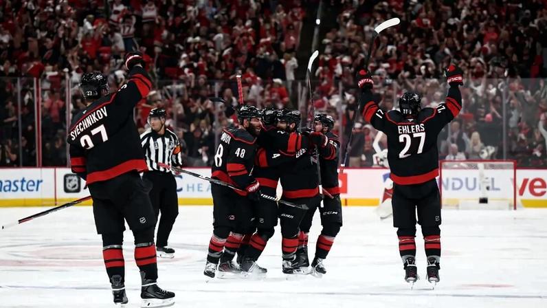 Seth Jarvis scored the game-winning power-play goal in overtime to lift the Hurricanes to a thrilling 4-3 victory over the Golden Knights in Game 2 of the Stanley Cup Final.