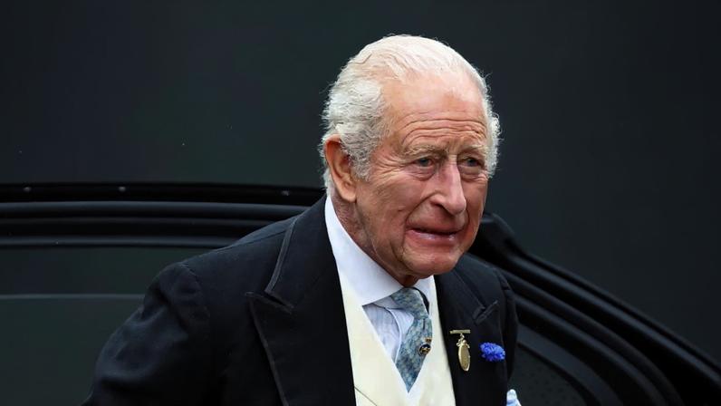 Rei Charles III no casamento do sobrinho, Peter Phillips (Max Mumby/Indigo/Getty Images)