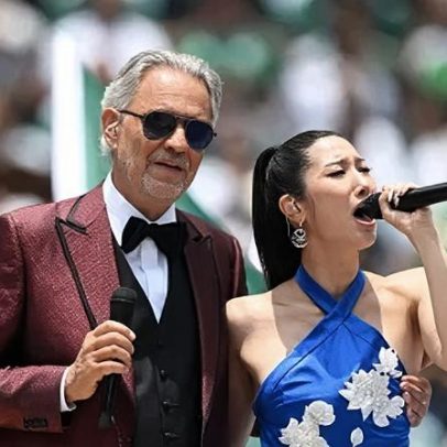 Cantor que se apresentou na abertura da Copa ficou cego durante jogo