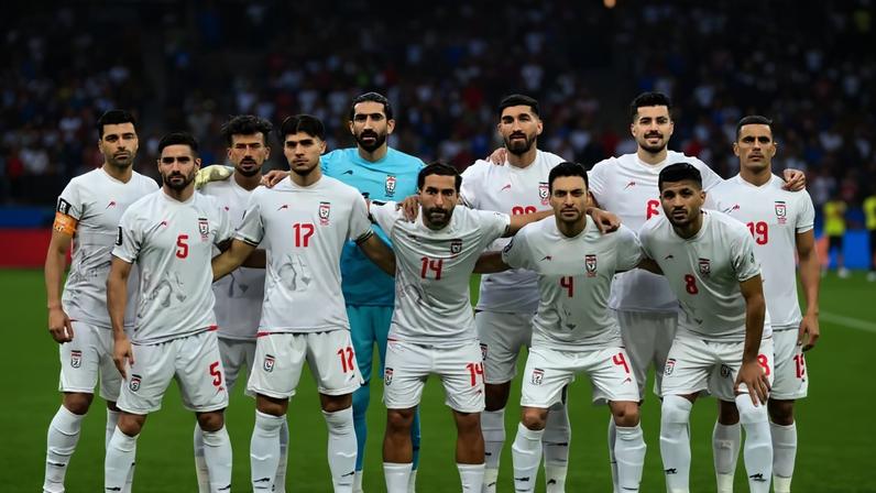 Iran's players pose for a team photo