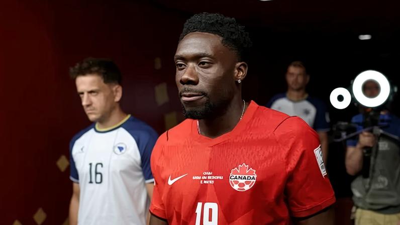 O astro Alphonso Davies começou no banco de reservas a estreia da Seleção do Canadá na Copa do Mundo de 2026