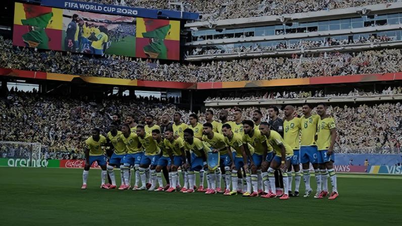 Jogadores da Seleção Brasileira posam para foto antes da estreia contra o Marrocos