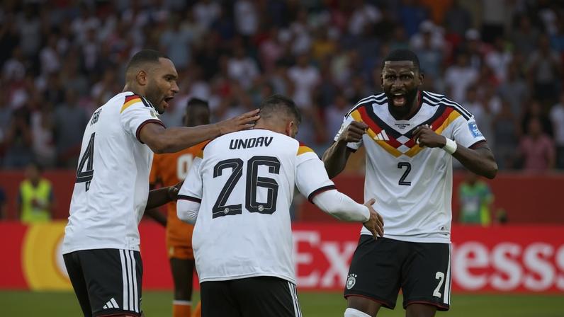 Deniz Undav celebrates for Germany
