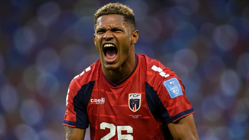 Varela celebrates Cape Verde's second goal of the game