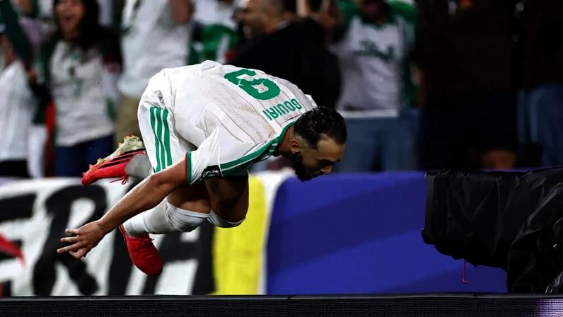 Gouiri celebrates scoring the winner