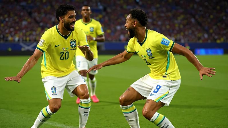 Lucas Paquetá e Matheus Cunha na vitória do Brasil x Escócia