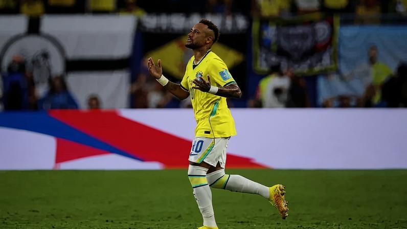 Neymar: enfim em campo, ausente da seleção desde 2023 (Megan Briggs/Getty Images)