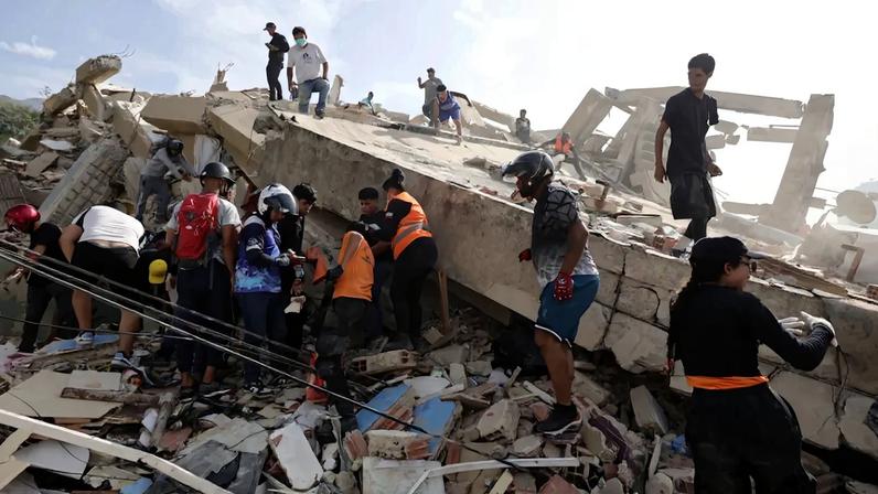 Rubble in Venezuela.