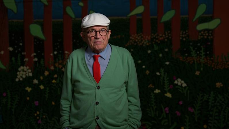 O artista plástico David Hockney: marcado por cores vibrantes