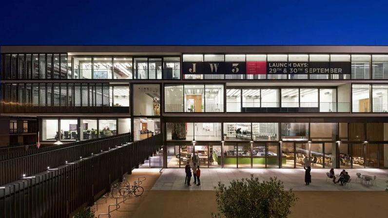 JW3 in London, home of the Jewish Museum London's temporary exhibition program Two Rooms.