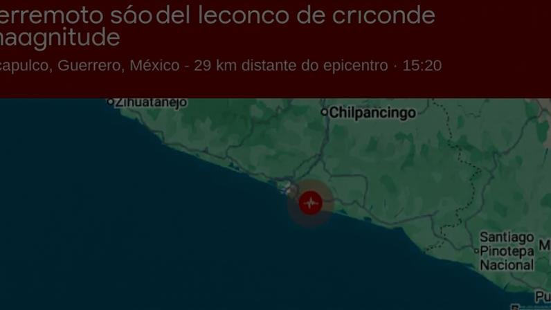 Terremoto de magnitude 5,2 atinge Guerrero, México, segundo GFZ