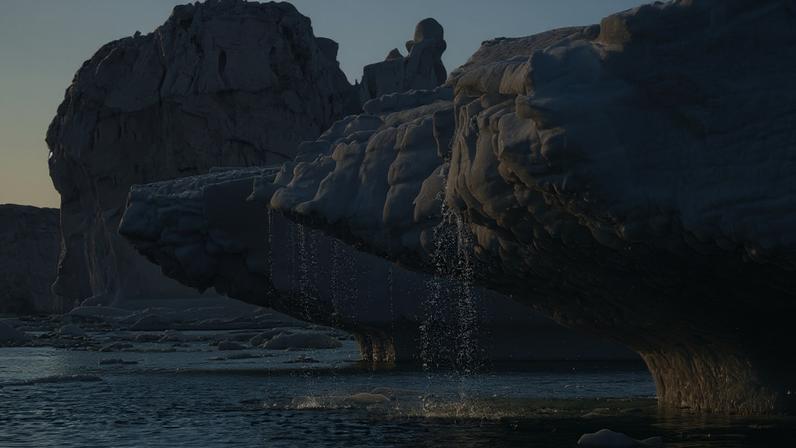Iceberg derretendo na Baía de Disko, na Groenlândia. Groenlandia desgelo aquecimento gloibal polo norte