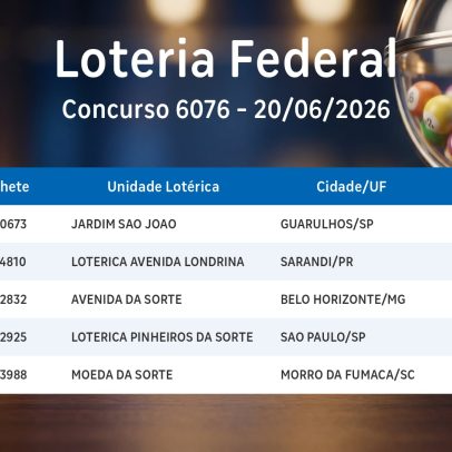 Concurso 6076: veja os números sorteados