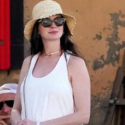 Anne Hathaway e vestido definem moda gestante de luxo