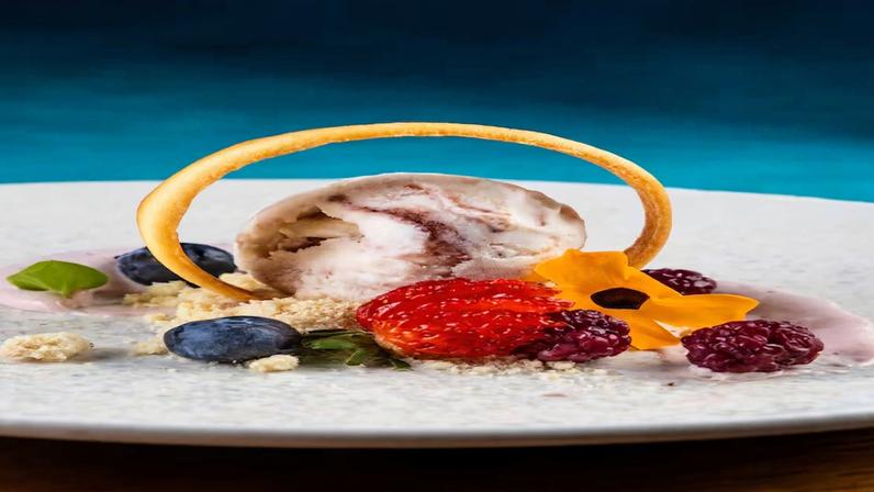 Entremet de cheesecake, do URUS Brazilian Steakhouse