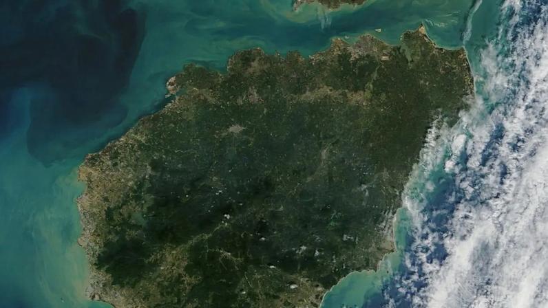 Ilha de Hainan, região em que o turista ficou à deriva