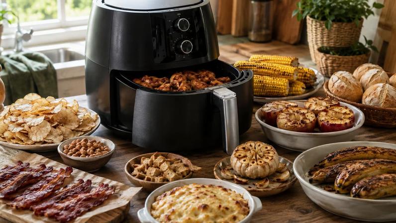 Alimentos recuperados na air fryer