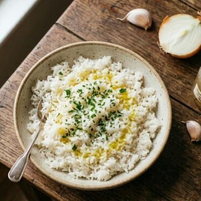 Chefs afirmam que arroz branco vai além da água, com alho, cebola e caldo