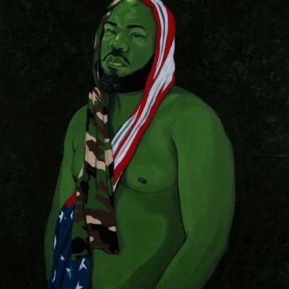 Artista expõe auto-retrato vandalizado no Museu Afro-Americano de Houston