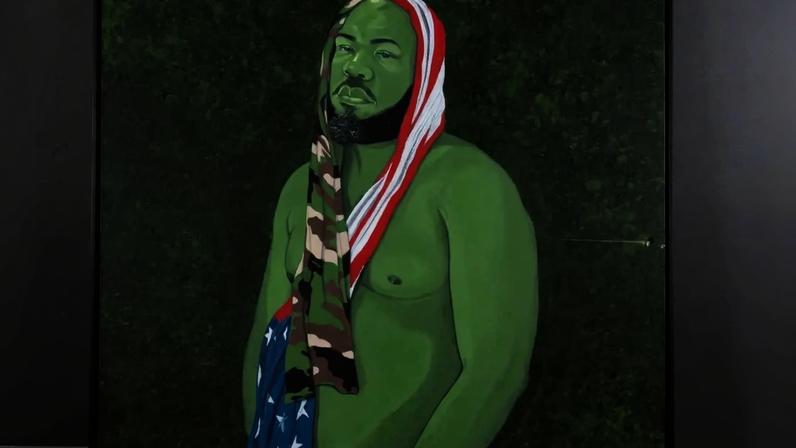 Artista expõe auto-retrato vandalizado no Museu Afro-Americano de Houston