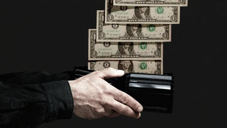 Ilustração sobre corte de salário nos EUA