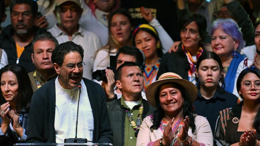 Cepeda é o candidato apoiado pelo atual presidente, Gustavo Petro. Foto: Raul Arboleda/AFP