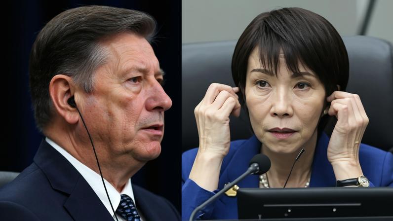 O ditador da China, Xi Jinping, e a primeira-ministra do Japão, Sanae Takaichi (Foto: EFE/EPA/SERGEY BOBYLEV/YONHAP SOUTH KOREA)