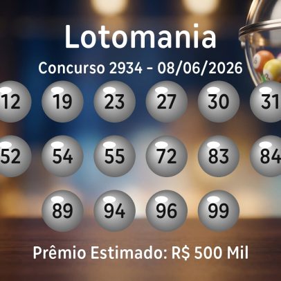 Lotomania: números sorteados no concurso 2934 são divulgados