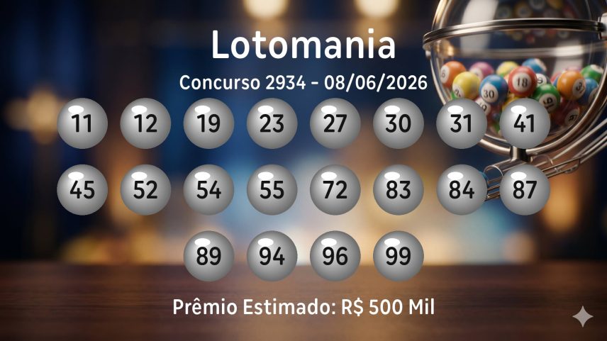 Lotomania: veja os números sorteados no concurso 2934