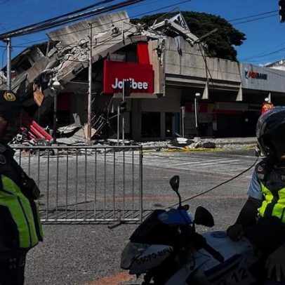 Terremoto de magnitude 7,8 deixa morto e desabamentos nas Filipinas