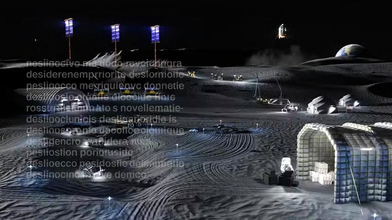 Nasa divulgou foto simulando projeto de base permanente na Lua