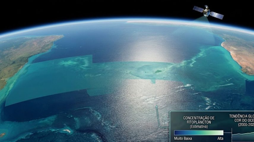 Os oceanos estão mudando de cor. E isso pode revelar mudanças profundas no planeta. (Imagem: Fala Ciência via Gemini)
