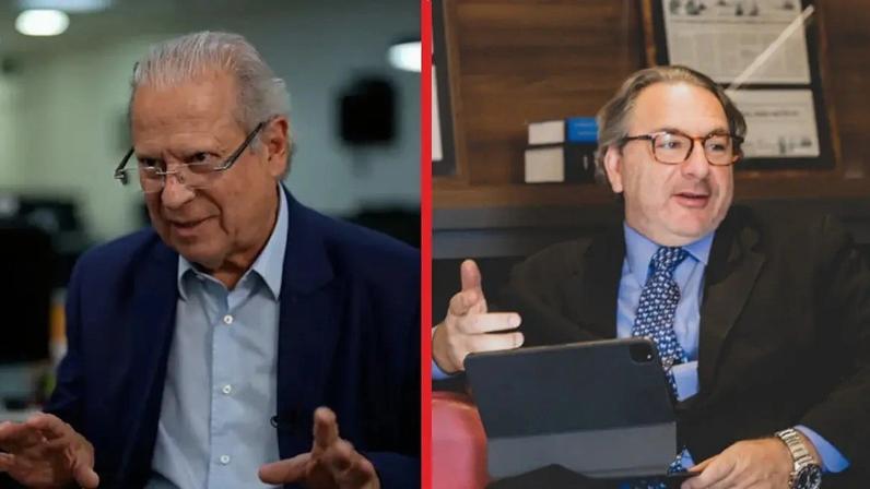 O ex-ministro José Dirceu e o advogado Roberto Podval - (./Reprodução)