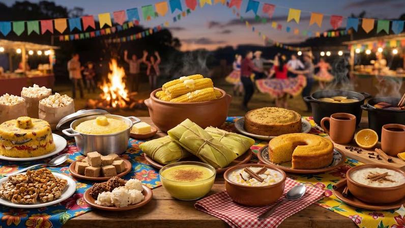 Pratos típicos de festa junina