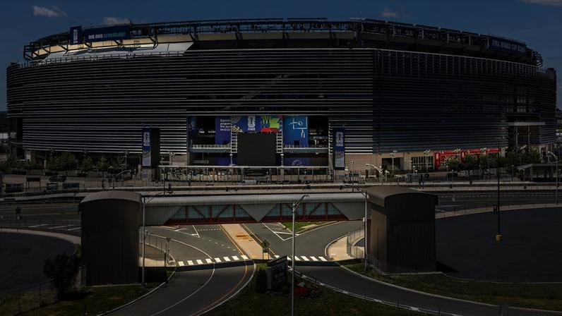 Vista do MetLife Stadium, local da estreia do Brasil na Copa