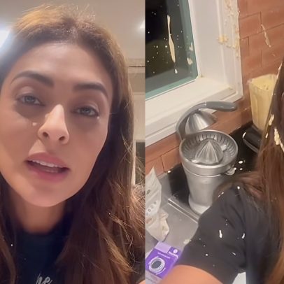 Juliana Paes decide fazer bolo; cozinha pede socorro