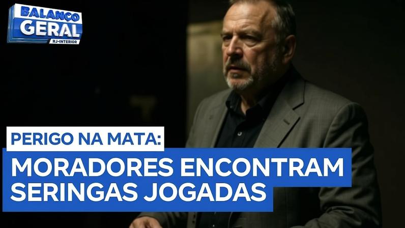 Moradores flagraram descarte ilegal de seringas e lixo hospitalar em mata